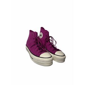 Converse All Star Lift Chuck Taylor High Top Lug Sole Platform Suede Purple 9 Wo